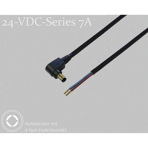 BKL Electronic 075910 Connettore DC Spina cava CC - Capicorda di testa 5.5 mm 2.1 mm 1.5 m 1 pz. Singolo (1/2)