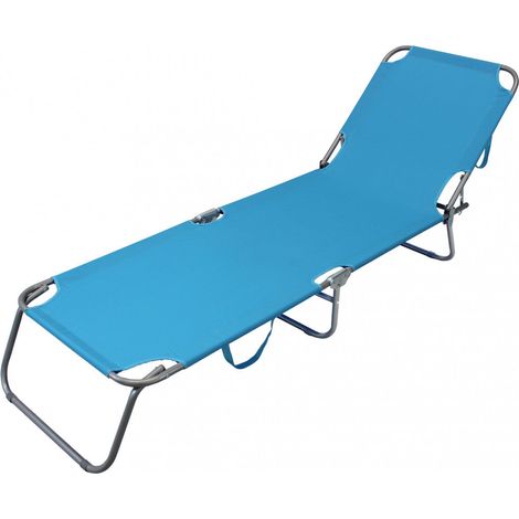 Lettino Prendisole da Giardino 188x55x24,5h cm in Acciaio Vari Colori (1/3)