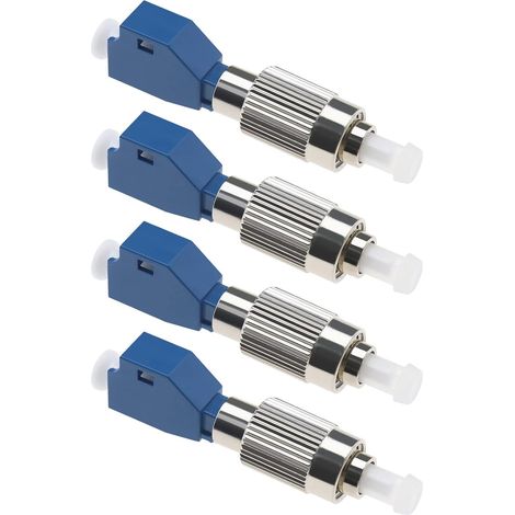 Adattatore Visual Fault Locator da 4 pezzi, connettore in fibra ottica monomodale da FC/UPC maschio a LC/UPC femmina, convertitore per la manutenzione della rete ottica
