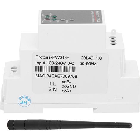 RS485 Serial to WiFi/Ethernet Server with IP Antenna for ECos Systems - 100-240VAC Power Supply (Model PW21A-H) (1/5)