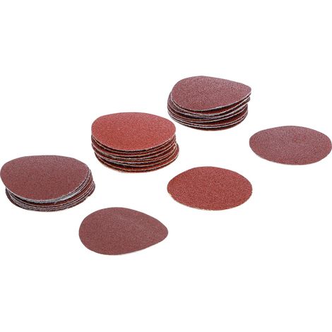 BGS Schleifblatt-Satz für Exzenterschleifer Ø 50 mm K 60 - 80 - 120 30tlg. - 70194