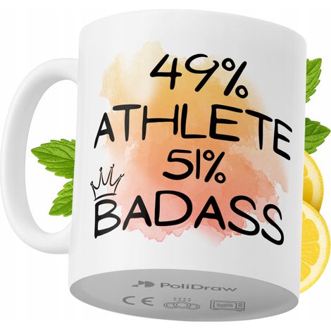 Tazza divertente e umoristica per atleta, ideale per caffè e tè, con grafica e testo divertenti. Perfetta per compleanni, onomastici e festività. Tazza premium per occasioni speciali, per casa, uffici (1/5)