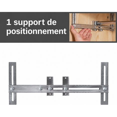 1 kit gabarit de perçage et positionnement de bride de tringle en acier inoxydable 1 44 × 8,5 × 3,2 cm 640 g – Livraison gratuite