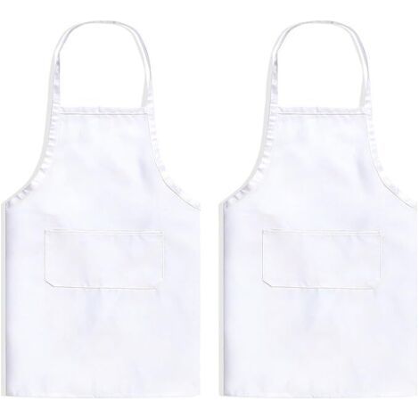 2 pièces - unisexe, taille ajustable - avec deux poches, lavable - convient aux chefs boulangers restaurants barbecues jardiniers et cafés (1/5)