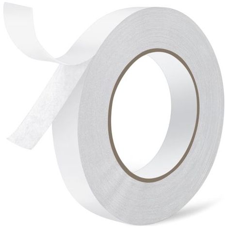 DTEKGAZ - Doppelseitiges Klebeband, 20 mm breit, 50 m lang, extra starkes, weißes Mehrzweck-Doppelseitiges Klebeband für den Außenbereich, z. B. für Büro, Scrapbooking, Auto und Heimwerkerprojekte