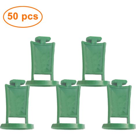 50 pinces de serre, supports de plantes stables, œillets pour fixation en plastique (1/4)