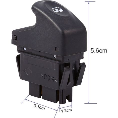 6 Broches Interrupteur de Lève-vitre de Voiture pour Clio II 2 Megane I Kangoo 770083810, Commutateur de Fenêtre Électrique (1/3)