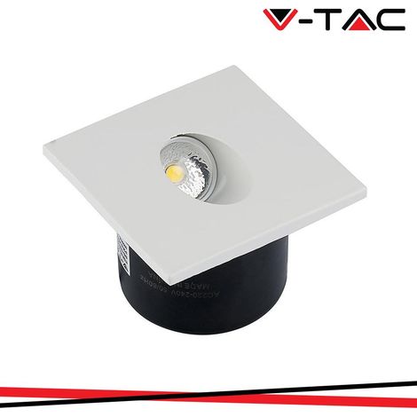 3W LED FARETTO CALPESTABILE QUADRATO 3000K                                                               - Luce CALDA