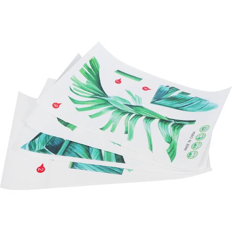 Autocollant Mural Adhésif Motif Plantes Tropicales pour Décoration Chambre Salon
