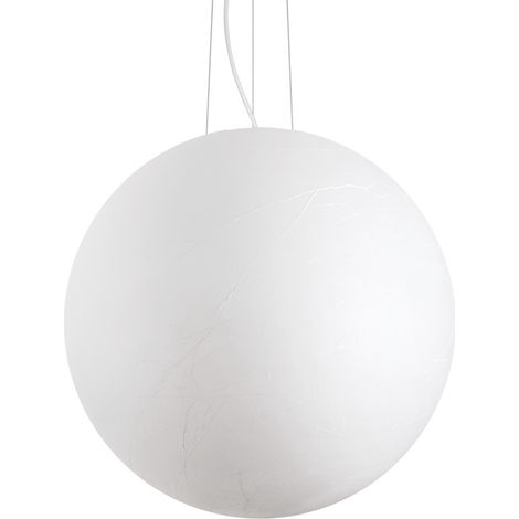 Sospensione Moderna Carta Metallo Bianco 1 Luce E27 D60Cm (1/2)