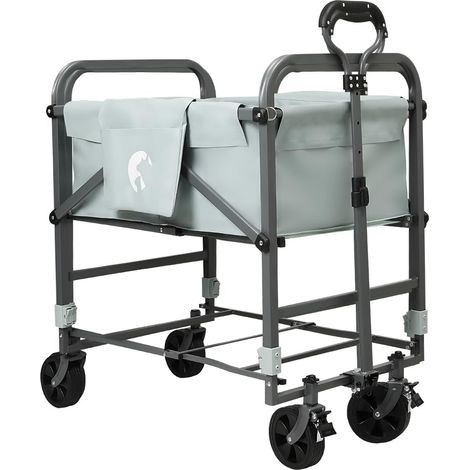 Baignoire pliante pour chien/chat, hauteur réglable (84-105 cm), roues freinables, filtre à poils, charge max 15 kg, Gris (1/5)
