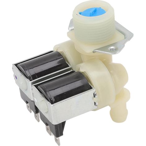 Double Head Water Inlet Valve for Washing Machine, ABS Material Water Valve, 220-240V for Easy Control of Cold Water in Washing Machine (1/5)