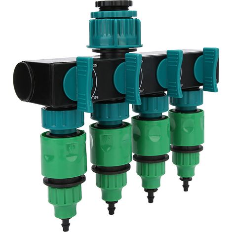 Raccord rapide pour micro-asperseur 2 points DN20/DN25, inverseur unidirectionnel multicanal à quatre robinets FNPT (1/5)
