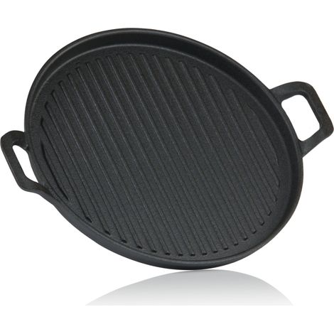 BBQ-Toro Sartén de hierro fundido Ø 30 cm  preseasoned  Sartén para exterior, sartén para parrilla