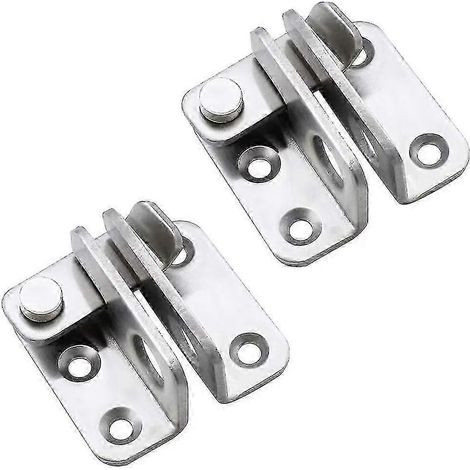 Br-vi Lot de 2 cadenas de porte à ouverture à droite, petit verrou en acier inoxydable antivol (1/5)