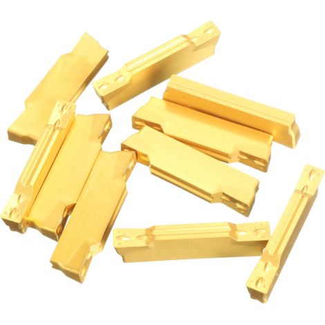 Plaquettes En Carbure De Tungstene, Pour Outil De Coupe De Rainurage De Tour Mgehr / Mgivr, 10Pcs (1/4)