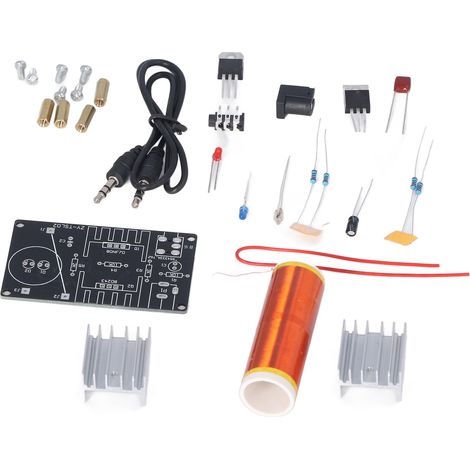 Mini-Musikspulenmodul-Set zum Selberbauen von Plasma-Lautsprechern mit Audiokabel, 15 W, 15–24 V DC-Eingang (1/5)
