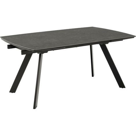 Mesa Norsica 675 , 75x97x160cm, Alargamiento, Vidrio templado, Cerámica, Metal