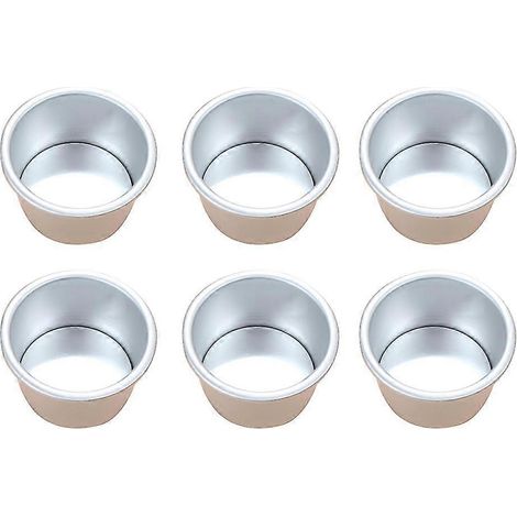 6pcs 2inch Rond Mini Cake Pan Amovible Bottom Puddings Moule Moule Moule Moule Moule Poêle Bakeware Outil Bricolage Bak (1/5)