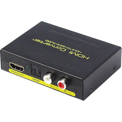 Extracteur audio, convertisseur/répartiteur audio/vidéo stéréo analogique HDMI vers HDMI, fibre optique et RCA (G/D), compatible 4K 3D 1080p (50/60 Hz) (1/5)