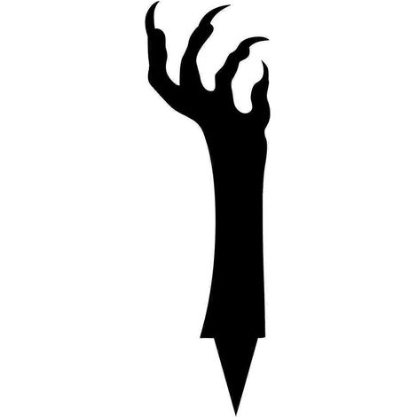 Decoración de jardín de Halloween con forma de mano de fantasma de metal. (1/5)