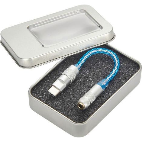 Câble adaptateur USB-C vers prise casque 3,5 mm, décodeur audio portable, adaptateur casque pour téléphone portable, adaptateur de câble casque à prise jack ronde. (1/5)