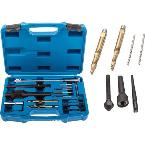 Outil de retrait de bougies de préchauffage, ensemble d'outils de 16 pièces, acier à haute résistance, compatible avec 8 mm et 10 mm, mallette de transport, retire efficacement les bougies de préchauf (1/5)