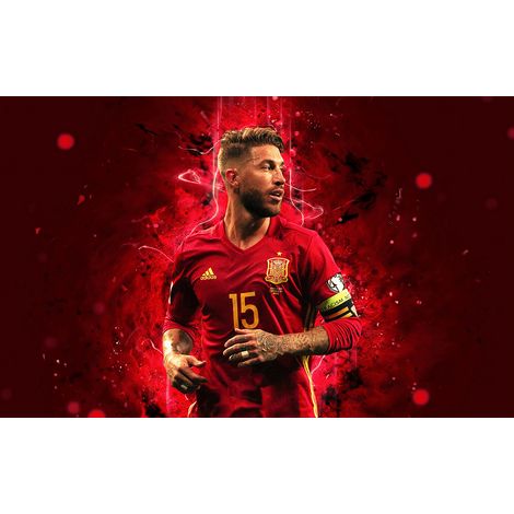 Papier peint panoramique Football - Joueur de Foot - 408 cm x 255 cm (1/2)