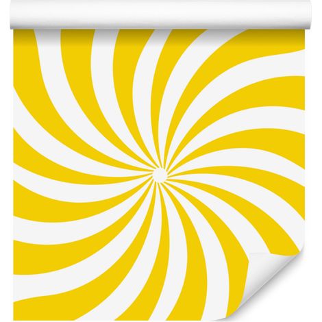 Hippie-Hintergrundtapete Gelb und Weiß für Wohn- und Schlafzimmer 50x1000 cm (1/5)