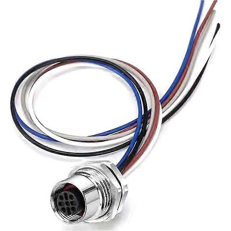 Prise femelle NMEA 2000 pour M12 5 broches codage A, montage panneau avant IP67, câble préassemblé recâblable (1/5)
