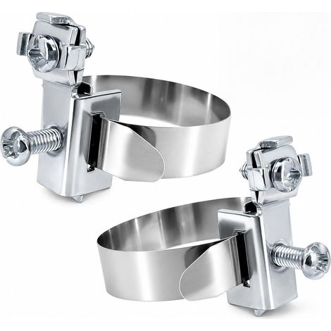 Lot de 2 Colliers de Serrage de Mise à la Terre 8-52 mm, Collier Équipotentiel en Acier Inoxydable Galvanisé pour Fixation Câble, Tuyaux et Connexion Électrique (1/5)