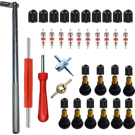 35 valves de pneu de voiture TR412, kit de valves pour pneus tubeless de voiture, bouchon de valve, tige de valve pour voiture (1/5)