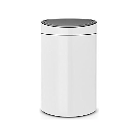 Cubo de basura de 40 L blanco - Touch Bin - Brabantia (1/4)