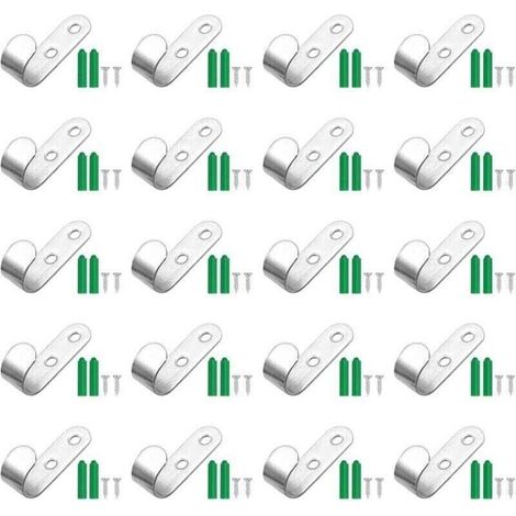 Lot de 20 Crochet Bache pour Bâche De Remorque, 44 x 21 x 16 mm Attache Bache, Crochet pour Bache pour Remorque, Accessoires De Remorque De Voiture (1/5)