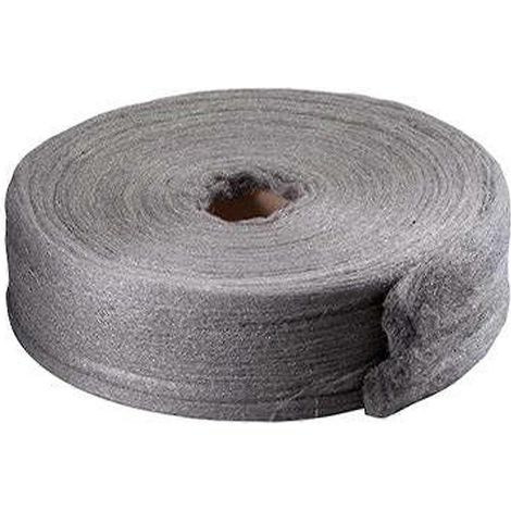 Laine d'acier de grade 0000, rouleau de 2 kg, pour le nettoyage, l'élimination de la rouille et le polissage des finitions en bois et en métal. (1/5)