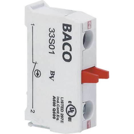 BACO 33S10 Kontaktelement 1 Schließer tastend 600 V 1 St. (1/2)