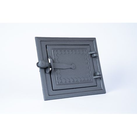 DZ057 - 25 x 21 - porta in ghisa per camino/cassetto cenere, forno per il pane, forno da cucina, affumicatoio Oro antico