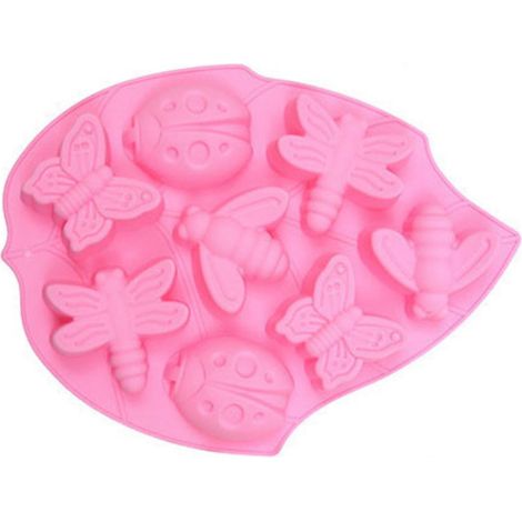 Moules en silicone en forme d'insecte, moules à chocolat réutilisables pour la cuisson de fondant et de gâteaux (1/4)