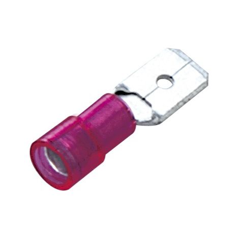 Cosse faston RS PRO, 0,5 1,5 mm2, 22 16 AWG, Isolé, Rouge