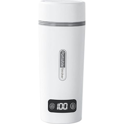 Bouilloire électrique portable pour eau bouillante 350 ml en acier inoxydable, anti-déversement, anti-fuite, chaudière chaude personnelle avec 4 préréglages variables, fonction de maintien au chaud, v (1/5)
