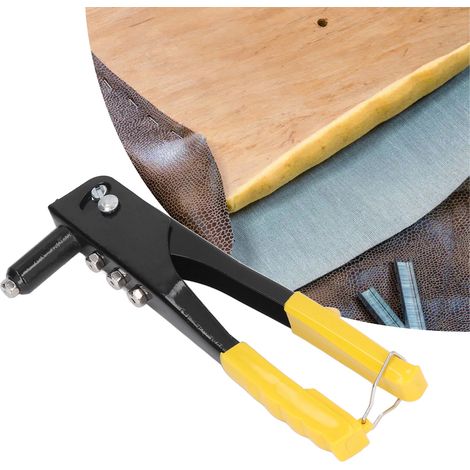 Offene K-Typ-Durchgangslochnietpistole für Aluminium + gelbe und schwarze Nietpistole (1/5)