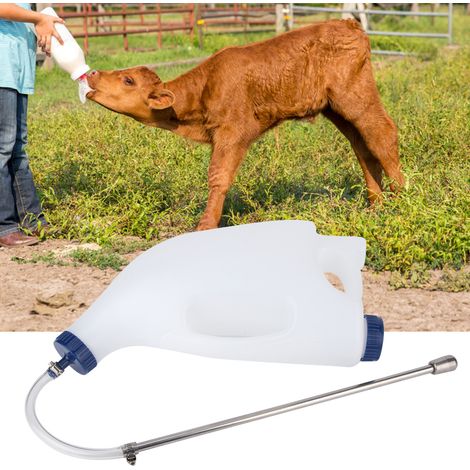 Edelstahl-Zubehör für die Fütterung von Nutztieren wie Kälbern und Kühen: Wasser, Medikamente und Milch (4 l) (1/5)