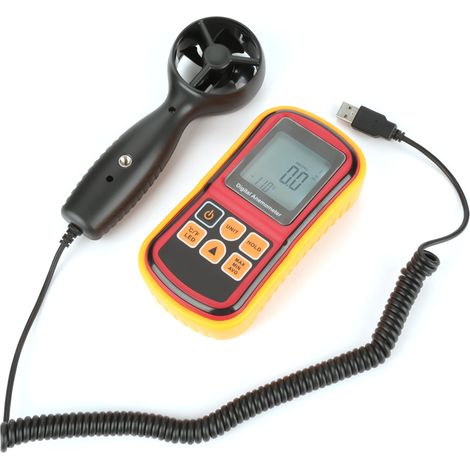 Anémomètre numérique portable LCD GM8901, testeur de vitesse du vent et de température (1/5)