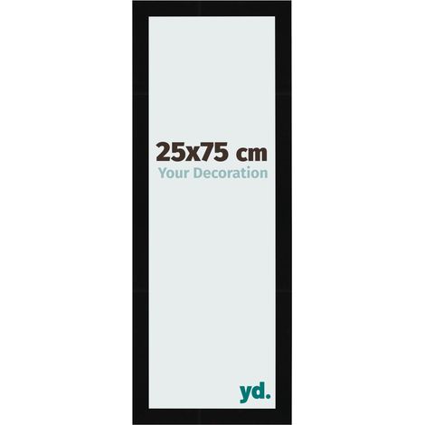 yd. - Cadre photo 25x75 - Noir Brillant - MDF - Bologna (1/5)