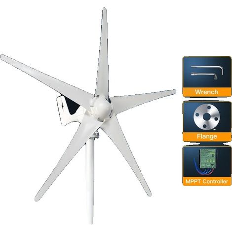 Générateur éolien, haute efficacité, sortie de 3000W, compatibilité avec une tension de 48V, 24V, Contrôleur MPPT gratuit, 3000W
