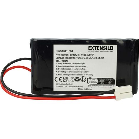 vhbw Battery compatible with Wiper i100S, i130s, i70 (3500mAh, 25.9 V, Li-ion)