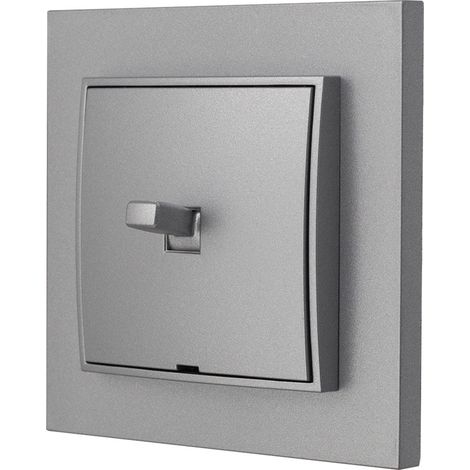 Interrupteur unique, style américain, Karlik mini, couleur argent (1/3)