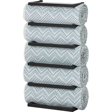 Sealskin Carre Portant serviette mural 48x24x12cm noir mat (1/5)
