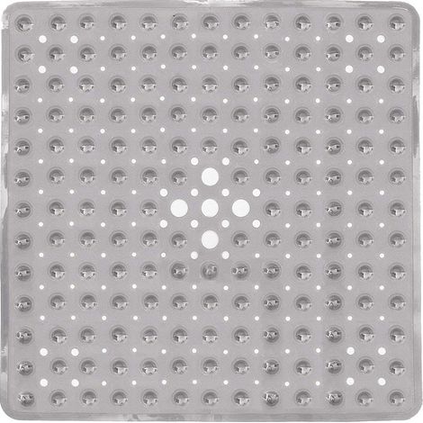 Quadratische, rutschfeste Badematte mit Saugnäpfen – langlebig und stilvoll – rutschfeste Duschmatte – modernes Design – hochwertige Saugnäpfe – maschinenwaschbar und latexfrei.