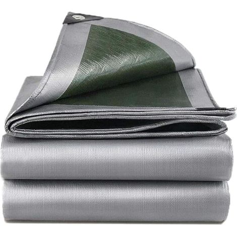 Strapazierfähige Plane 160g/m² 3x3cm, Mehrzweck-Schutzhülle mit Ösen an verstärkten Kanten, wasserdicht und UV-beständig, ideal für die Bootslagerung auf Campingplätzen